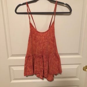 Free People Peplum Tie Back Tank